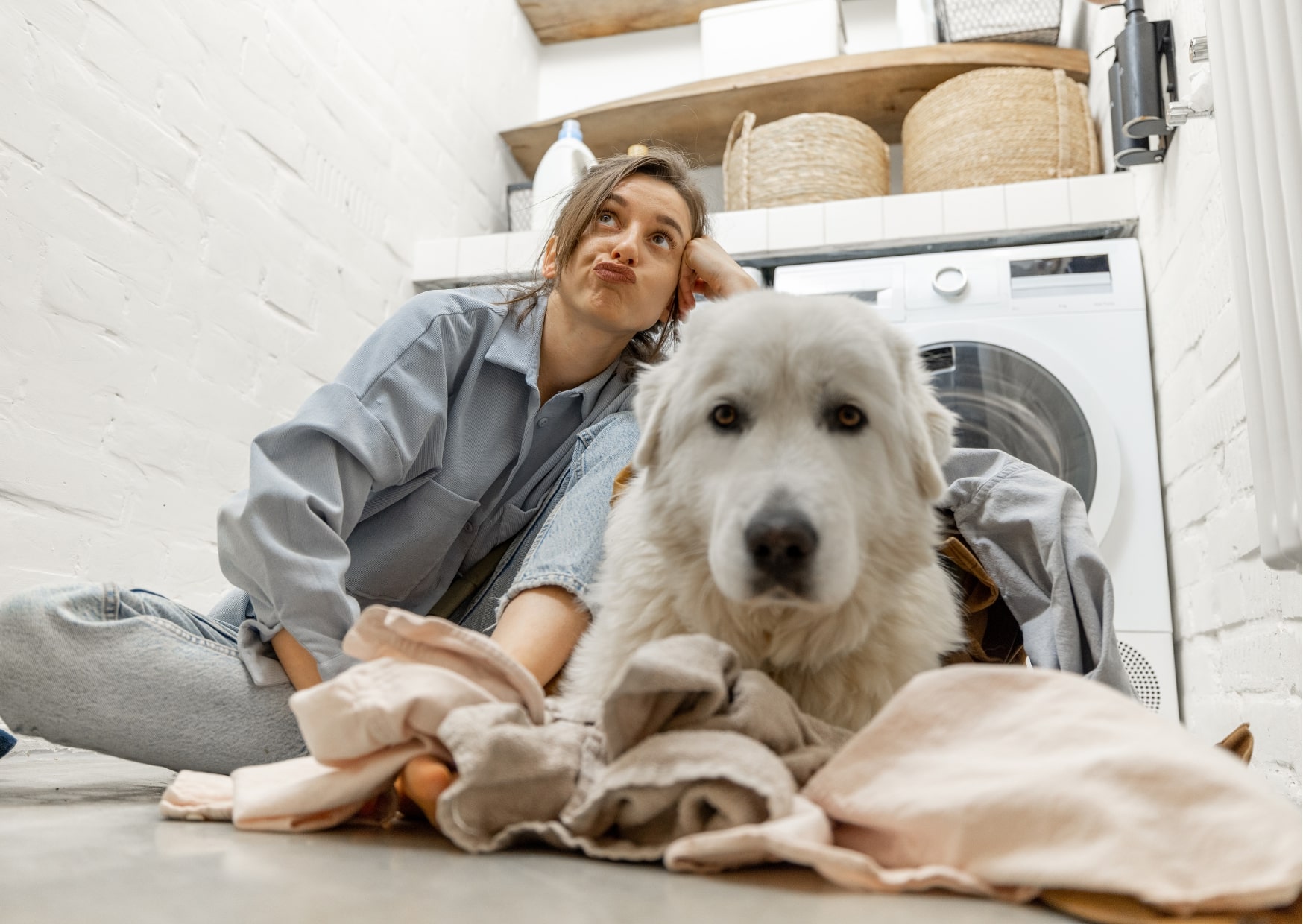 femme et chien