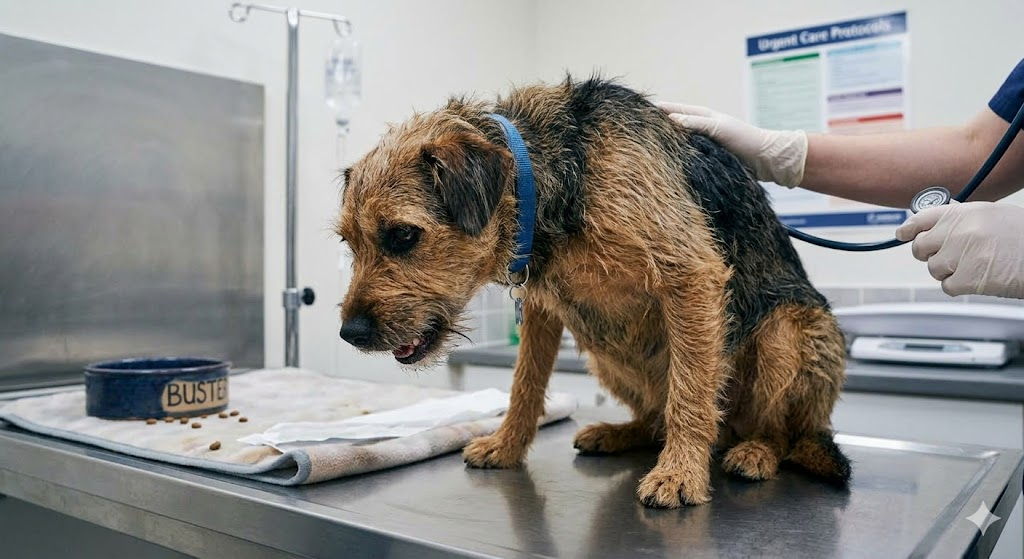 chien malade après avoir mangé