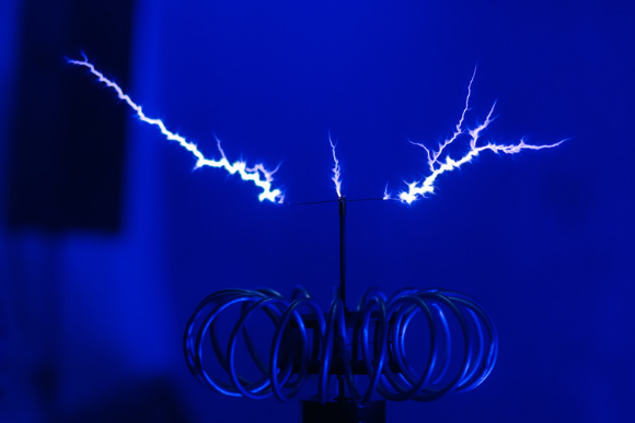 Bobine tesla éléctricité statique