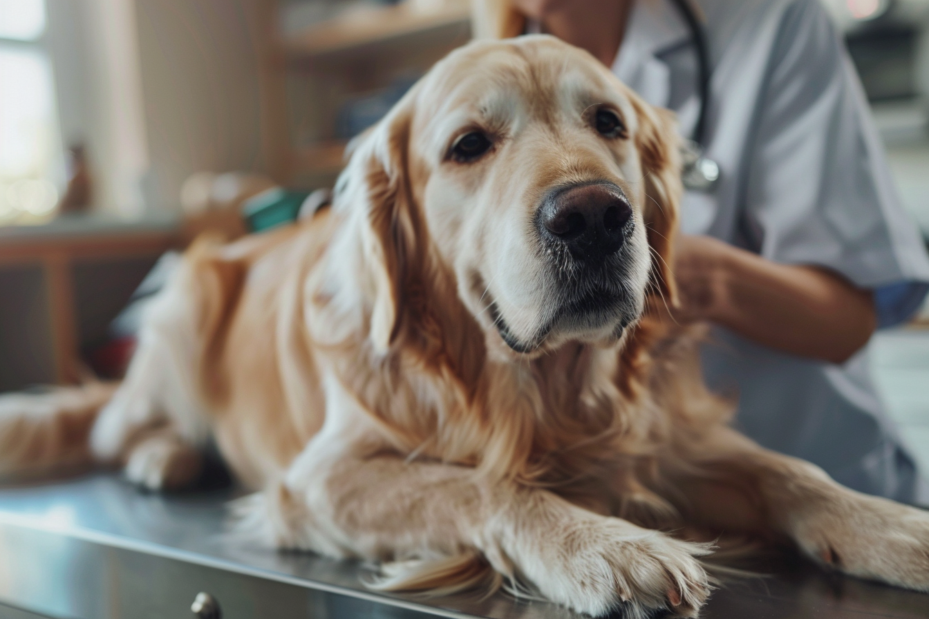 chien chez le vétérinaire 