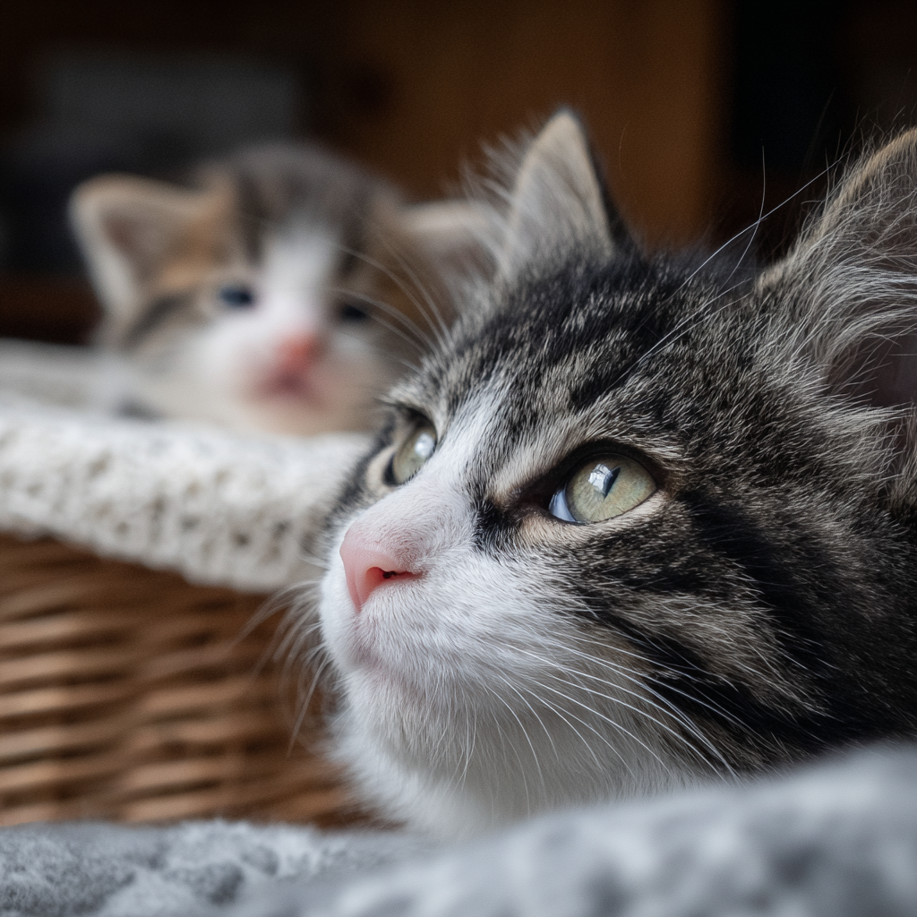 chat avec son bébé
