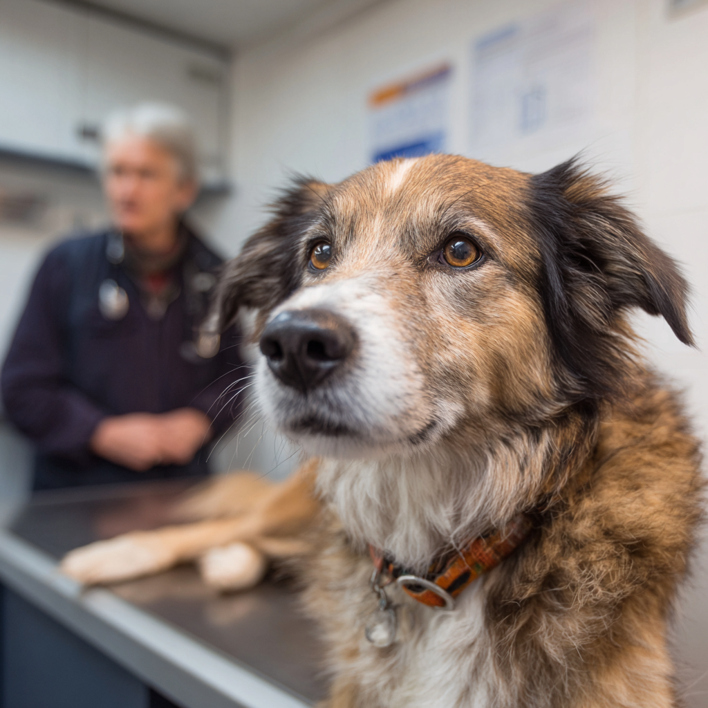 chien chez le vétérinaire