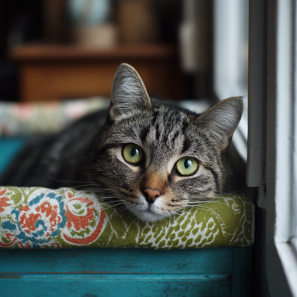 chiat dans sa litière