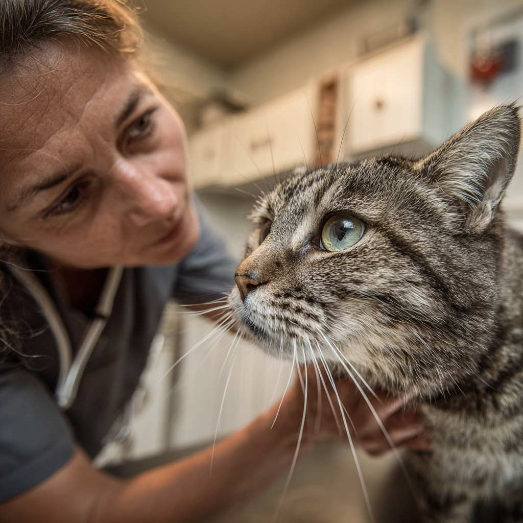 chat chez le vétérinaire 